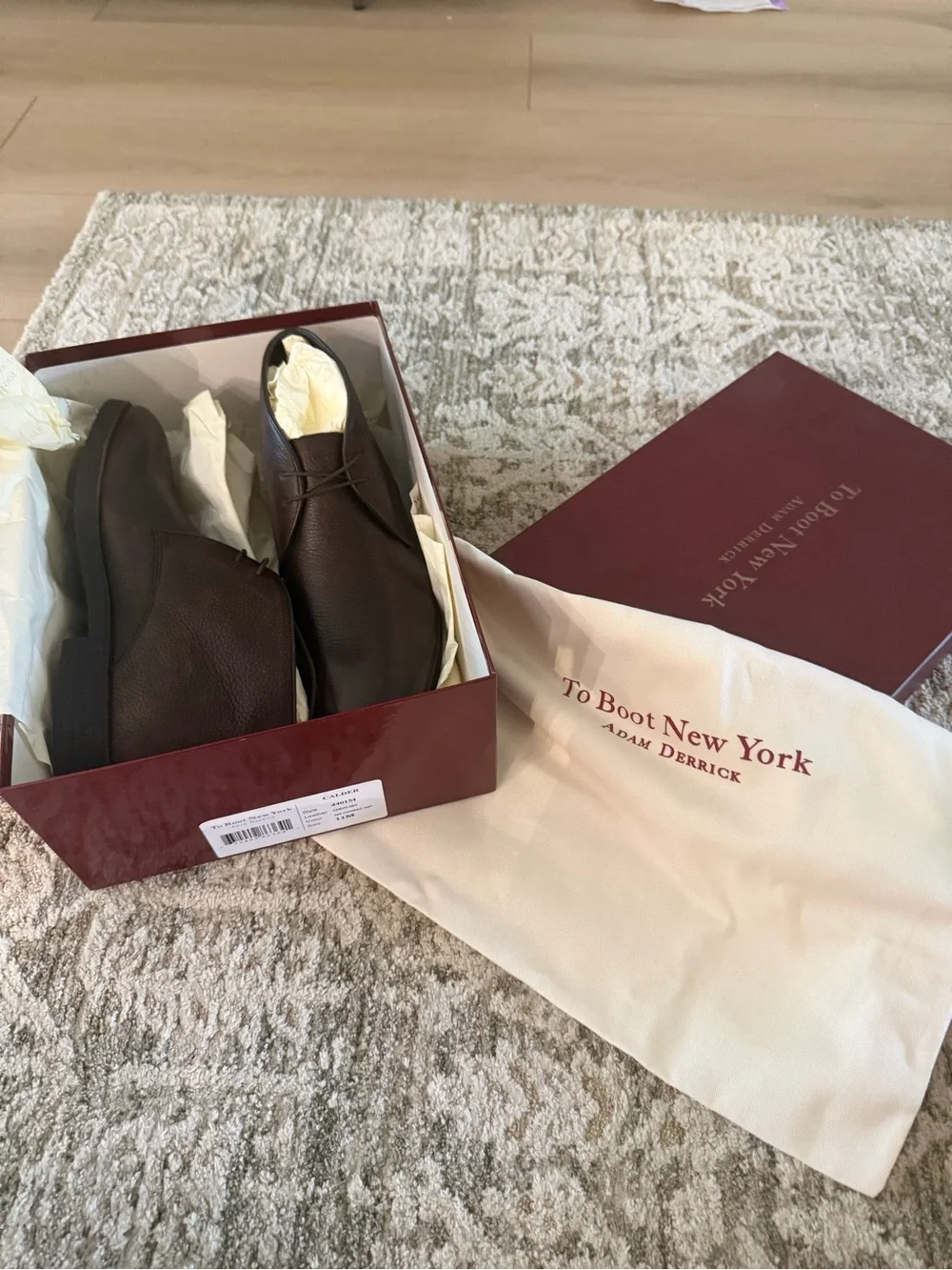 TO BOOT NEW YORK Calder Cognac Burnished Leather Chukka Boot 11M